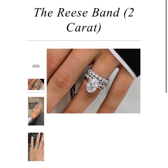 4 Everly Simulated diamond wedding bands - Picture 5 of 8